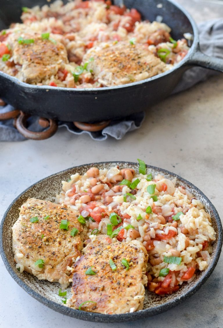 One Pan Pork Chops And Rice Recipe So Easy Maebells 