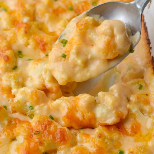 Cheesy Cauliflower Casserole (keto + low carb) - Maebells