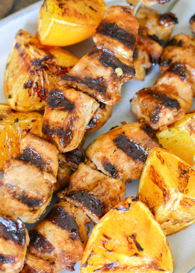 Orange Sesame Chicken Skewers (low carb) - Maebells