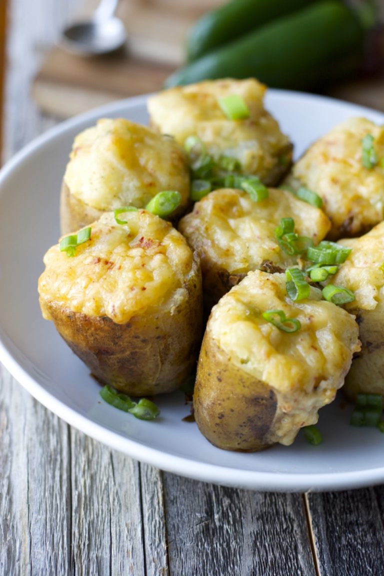 Gouda and Jalapeno Twice Baked Potatoes - Maebells