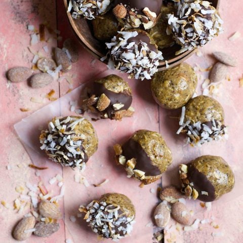 Coconut Mocha Almond Butter Espresso Balls - Maebells