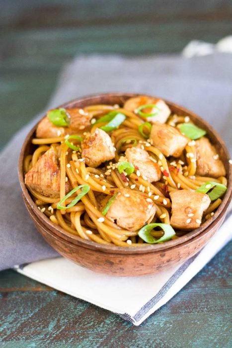 Sesame Chicken Lo Mein Maebells