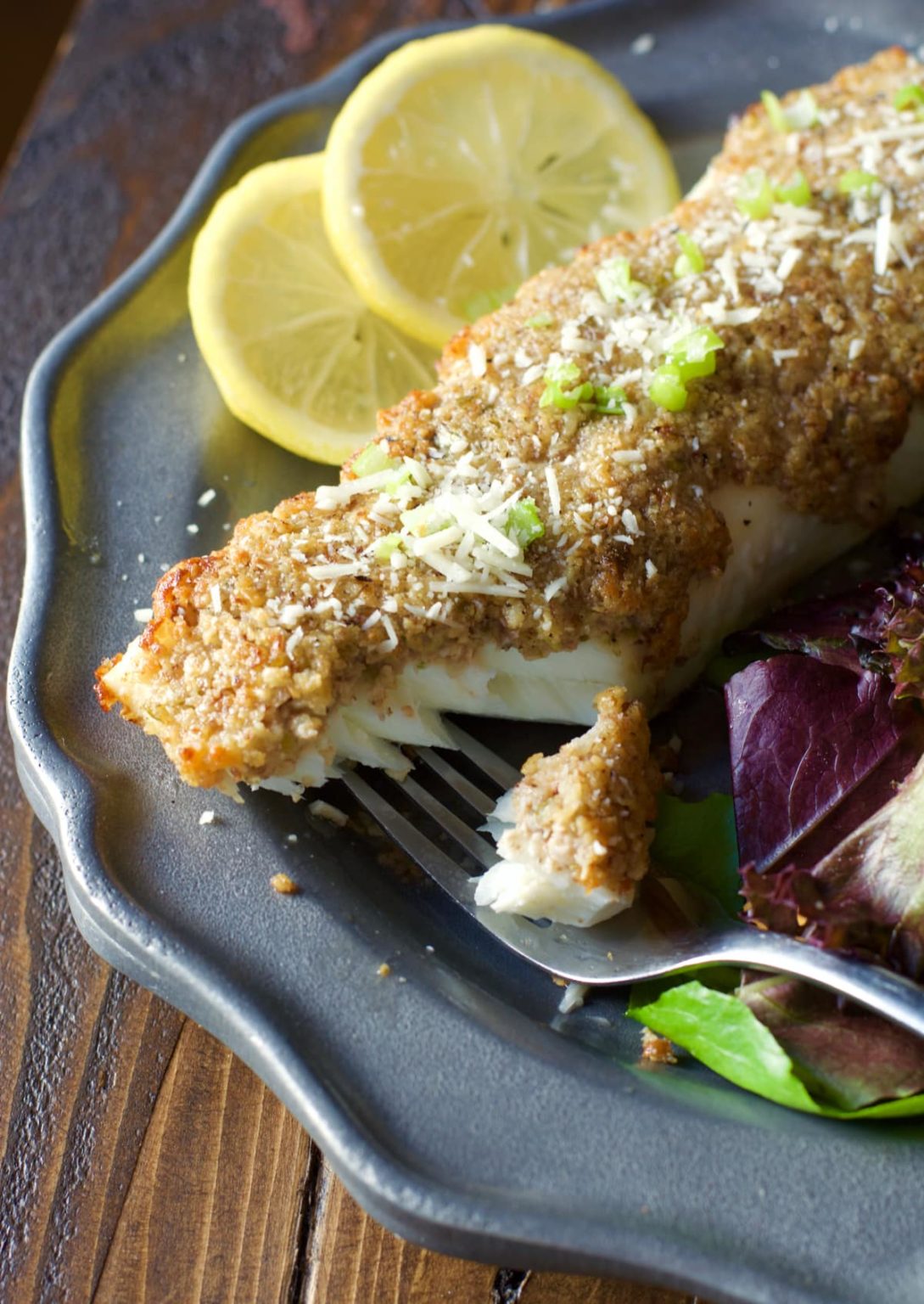 Baked Parmesan Crusted Halibut (Low Carb) - Maebells