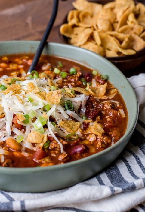 The BEST Turkey Chili Recipe (+ Crockpot Option) - Maebells