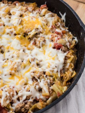 This One Pan Cabbage Casserole is a low carb, easy dinner ready in 30 minutes!