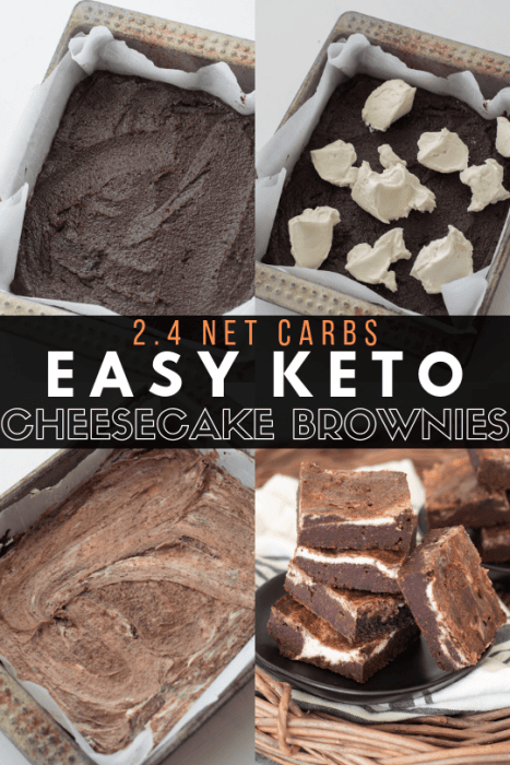 Fudgy Keto Brownies With A Cheesecake Swirl (Low-Carb!) - Maebells