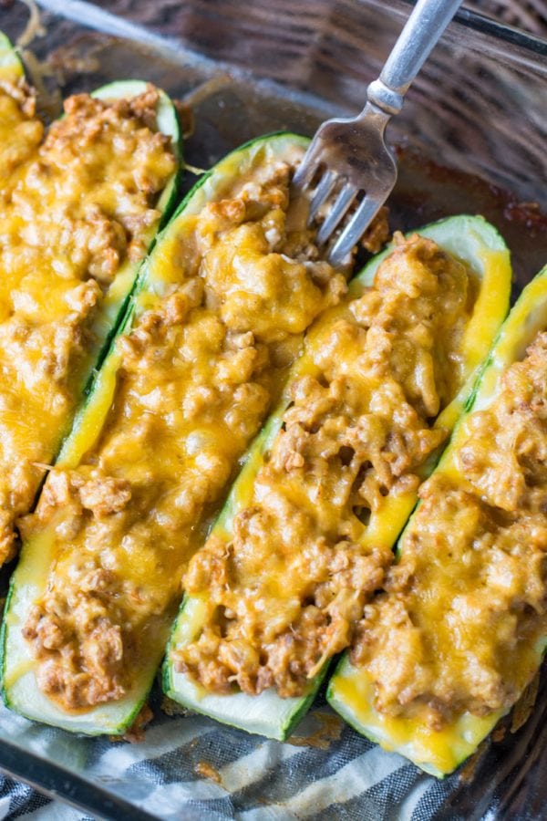 Keto Ground Beef Zucchini Boats (Cheeseburger Filling!) - Maebells