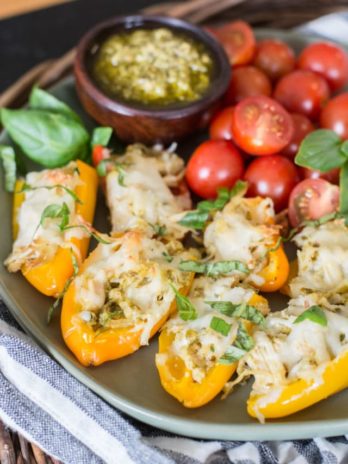 pesto chicken peppers