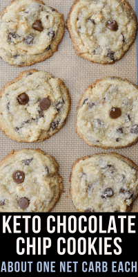 Keto Chocolate Chip Cookies (about 1 Net Carb) - Maebells