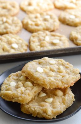 Keto White Chocolate Macadamia Nut Cookies - Maebells