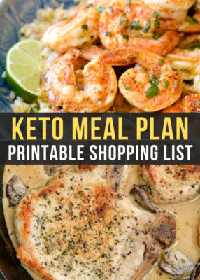 Easy Keto Meal Plan with Printable Shopping List (Week 16) - Maebells