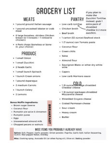 Easy Keto Meal Plan with Printable Shopping List (Week 20) - Maebells