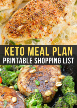 Easy Keto Meal Plan with Printable Shopping List (Week 25) - Maebells