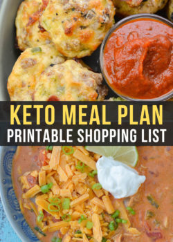 Easy Keto Meal Plan with Printable Shopping List (Week 26) - Maebells