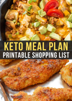 Easy Keto Meal Plan with Printable Shopping List (Week 27) - Maebells