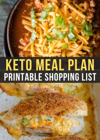 Easy Keto Meal Plan with Printable Shopping List (Week 33) - Maebells