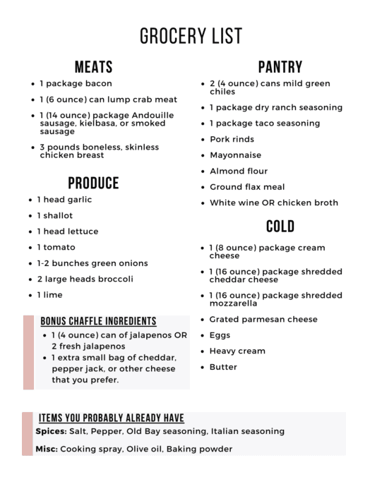 Easy Keto Meal Plan with Printable Shopping List (Week 42) - Maebells