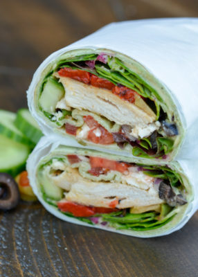 Greek Chicken Wrap (healthy lunch!) - Maebells