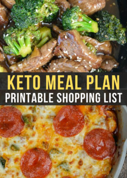 Easy Keto Meal Plan with Printable Shopping List (Week 50) - Maebells