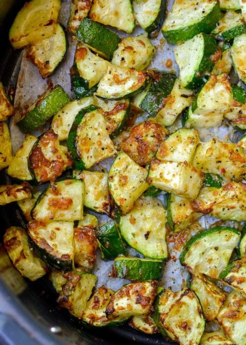 Air Fryer Zucchini with Parmesan - Maebells