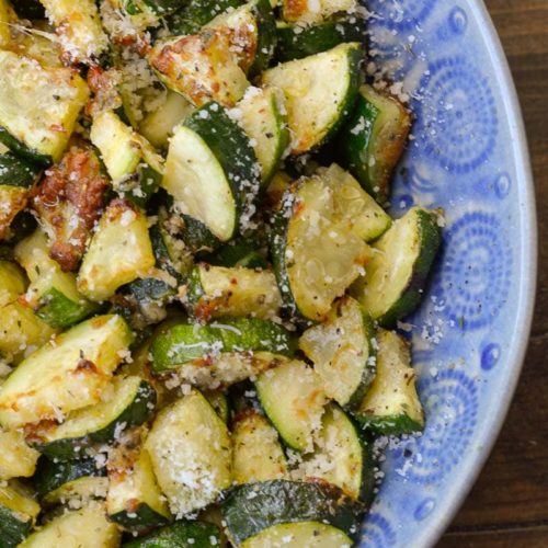 Air Fryer Zucchini with Parmesan - Maebells