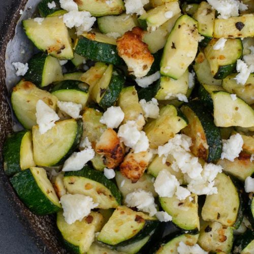 Air Fryer Zucchini with Feta - Maebells