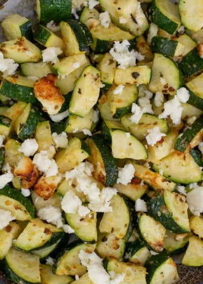 Air Fryer Zucchini with Feta - Maebells