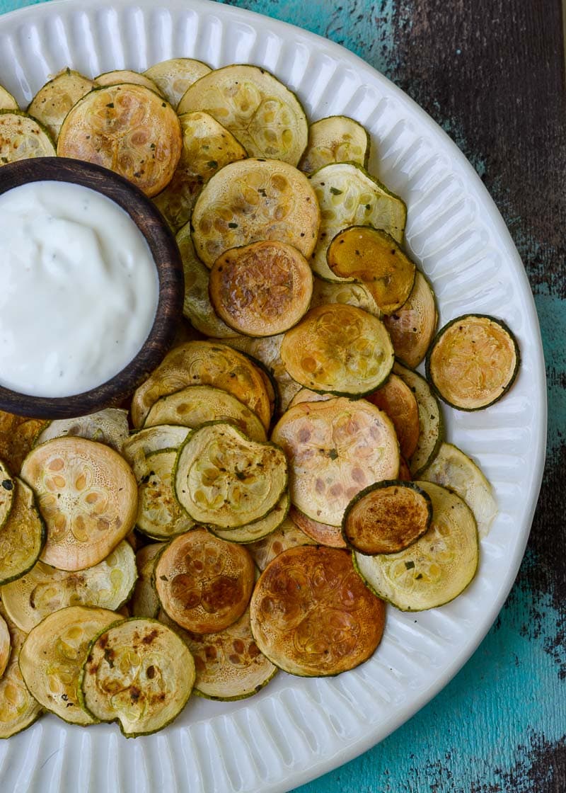 Crispy Baked Zucchini Chips (Homemade & Healthy)