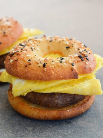 Try one of my five favorite Bagel Breakfast Sandwiches for the perfect grab-and-go low carb breakfast! Each of these easy recipes is under 5 net carbs and is perfect for keto meal prep!