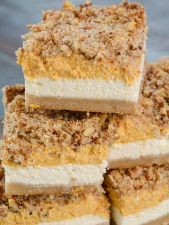 These Keto Pumpkin Bars are a low carb delight! At just 3.3 net carbs per serving, this is the perfect Fall dessert recipe!