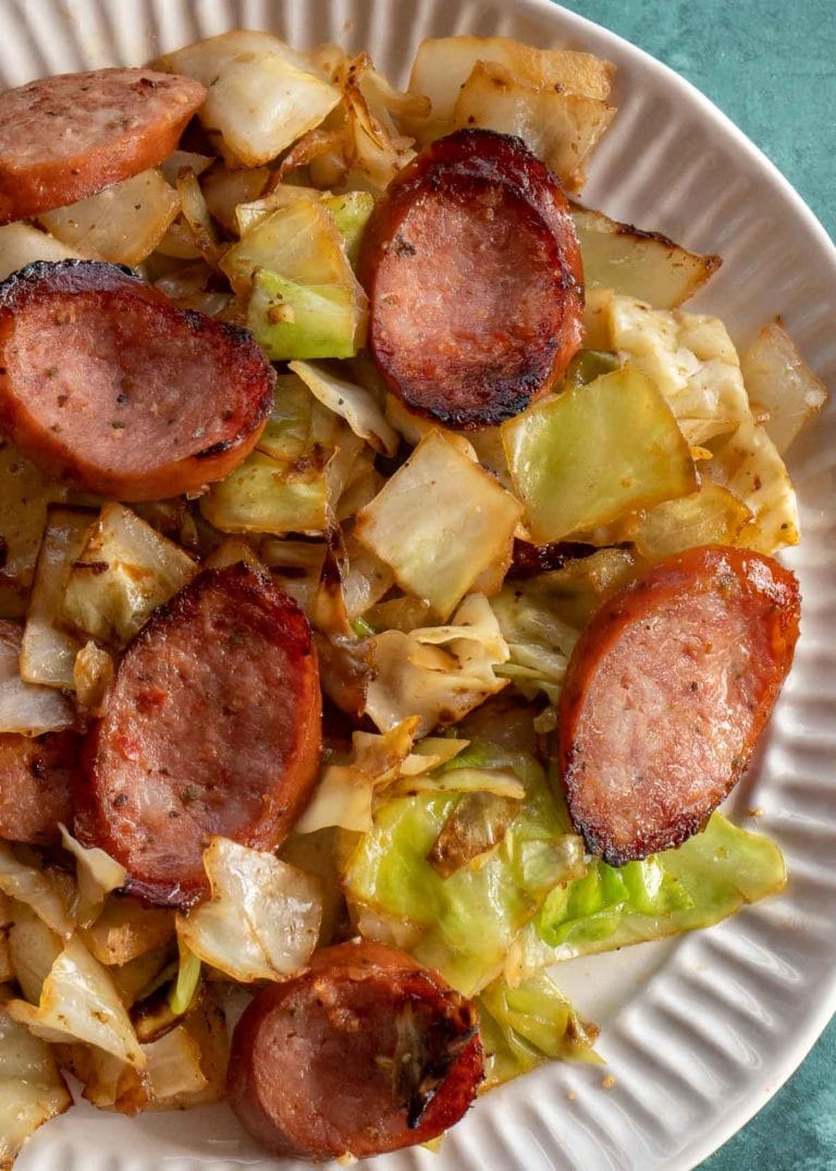 Keto Cabbage and Sausage Skillet (Quick & Easy!) - Maebells