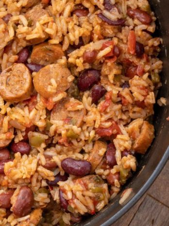 Red Beans and Rice with Andouille Sausage is an easy one pot meal perfect for busy weeknights! 