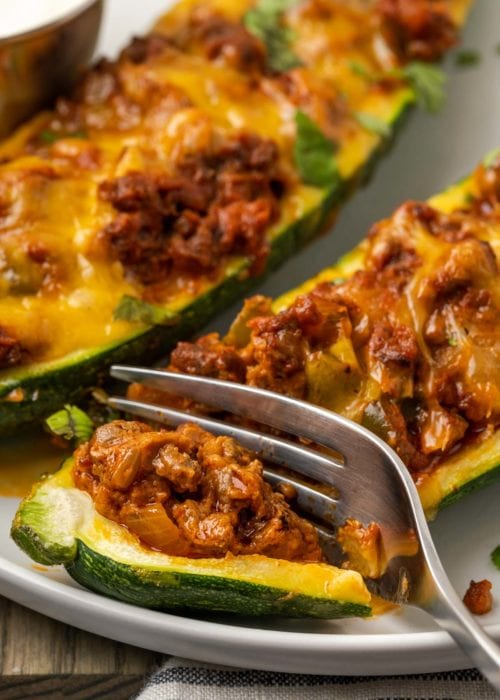 Mexican Stuffed Zucchini Boats | Maebells