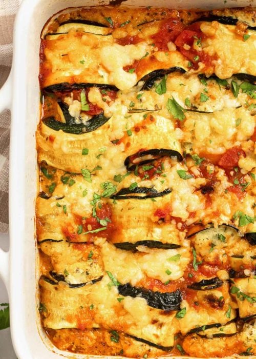 Zucchini Lasagna Rolls - Maebells