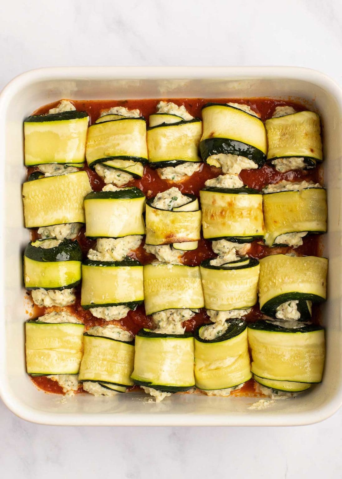 Zucchini Lasagna Rolls - Maebells