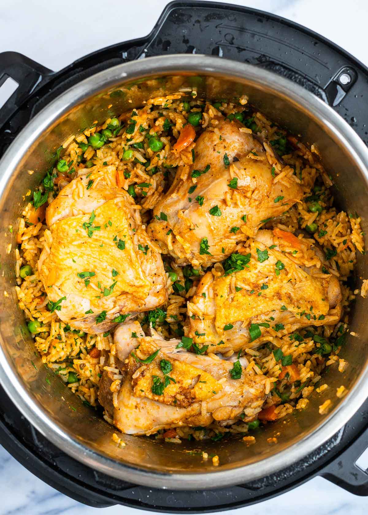 Instant Pot Chicken Thighs and Rice