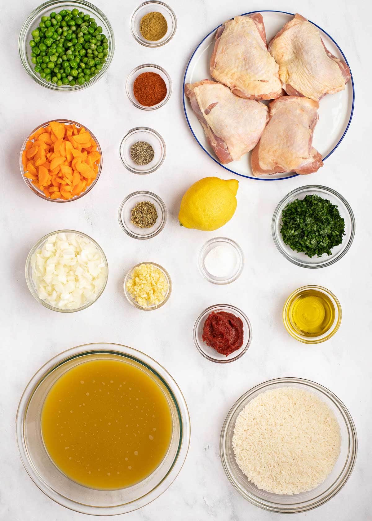 ingredients for instant pot chicken and rice