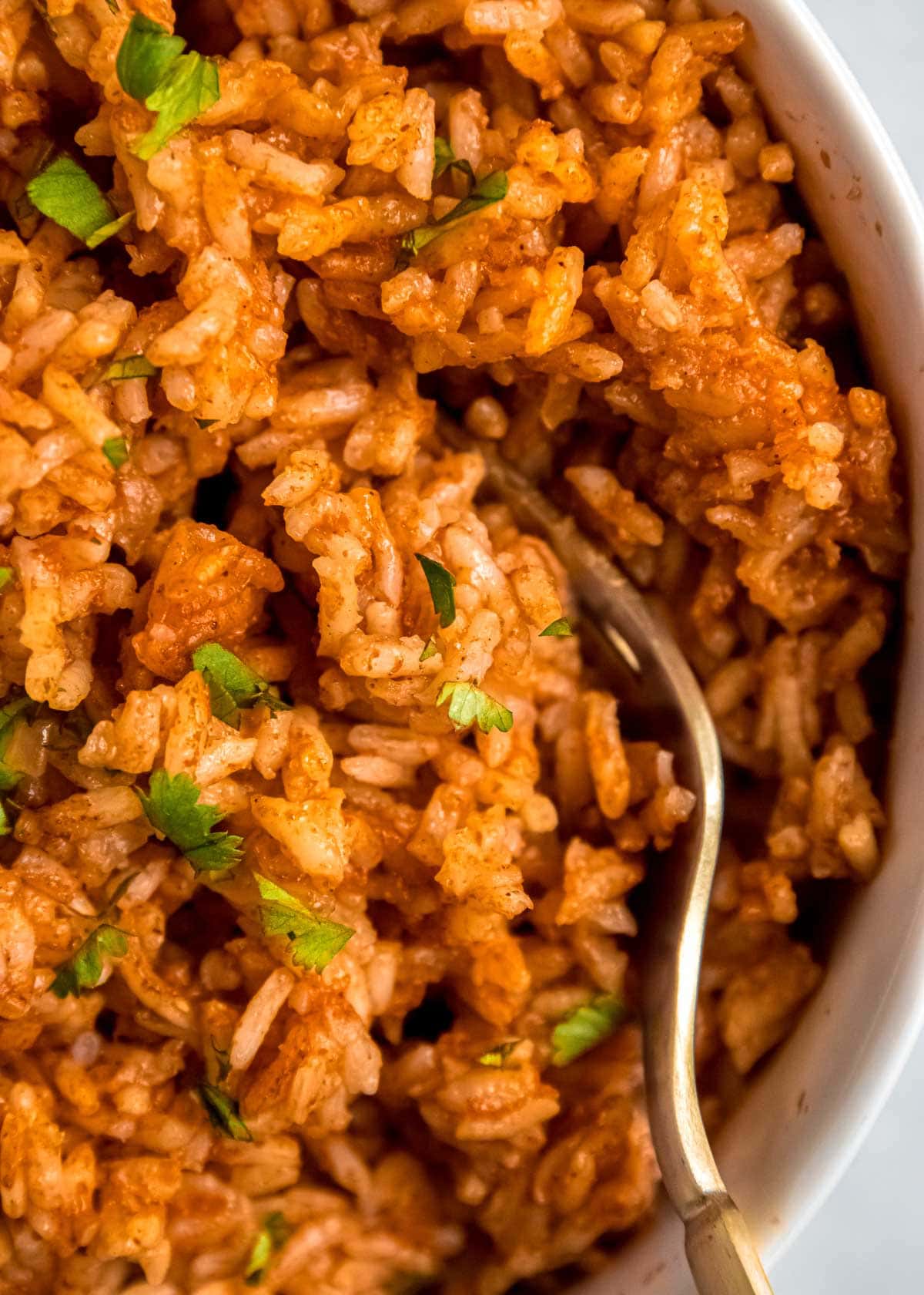 mexican rice in bowl