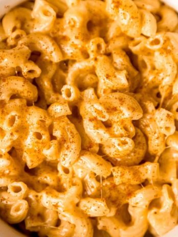 close up of instant pot Mac and cheese