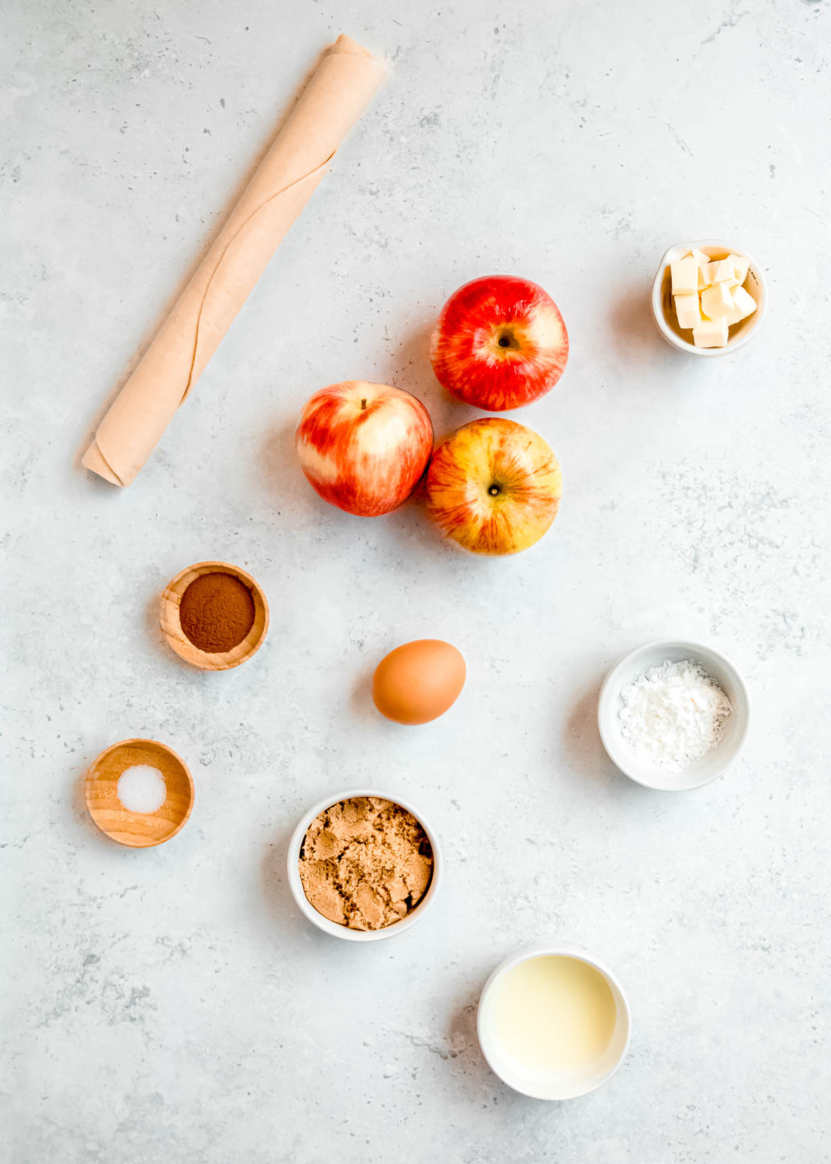 ingredients for apple galette