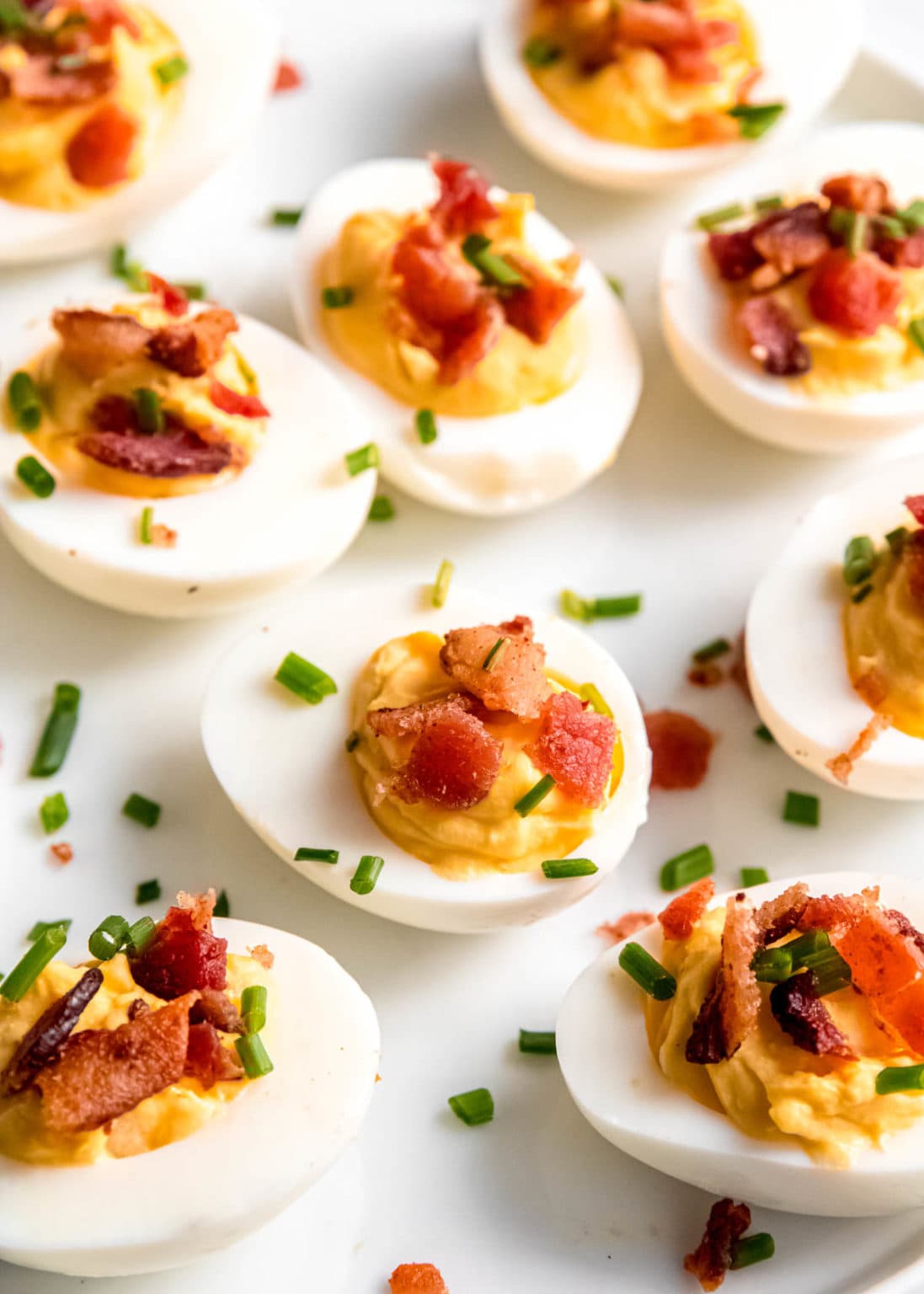 Bacon Deviled Eggs - Maebells