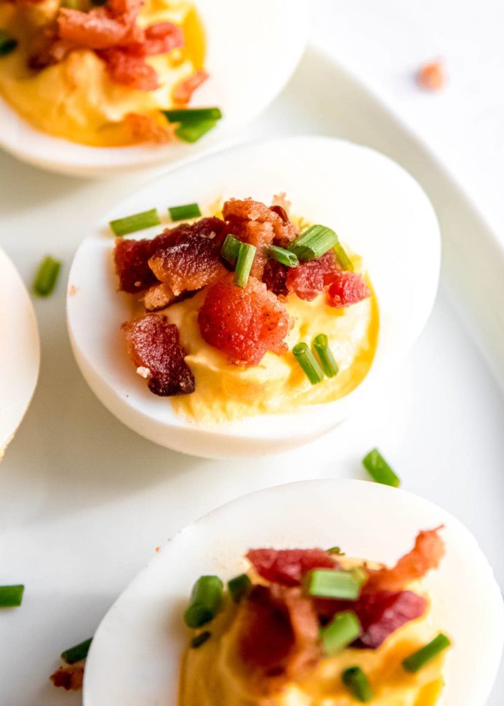 Bacon Deviled Eggs - Maebells