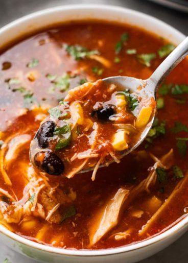 Crockpot Chicken Enchilada Soup - Maebells