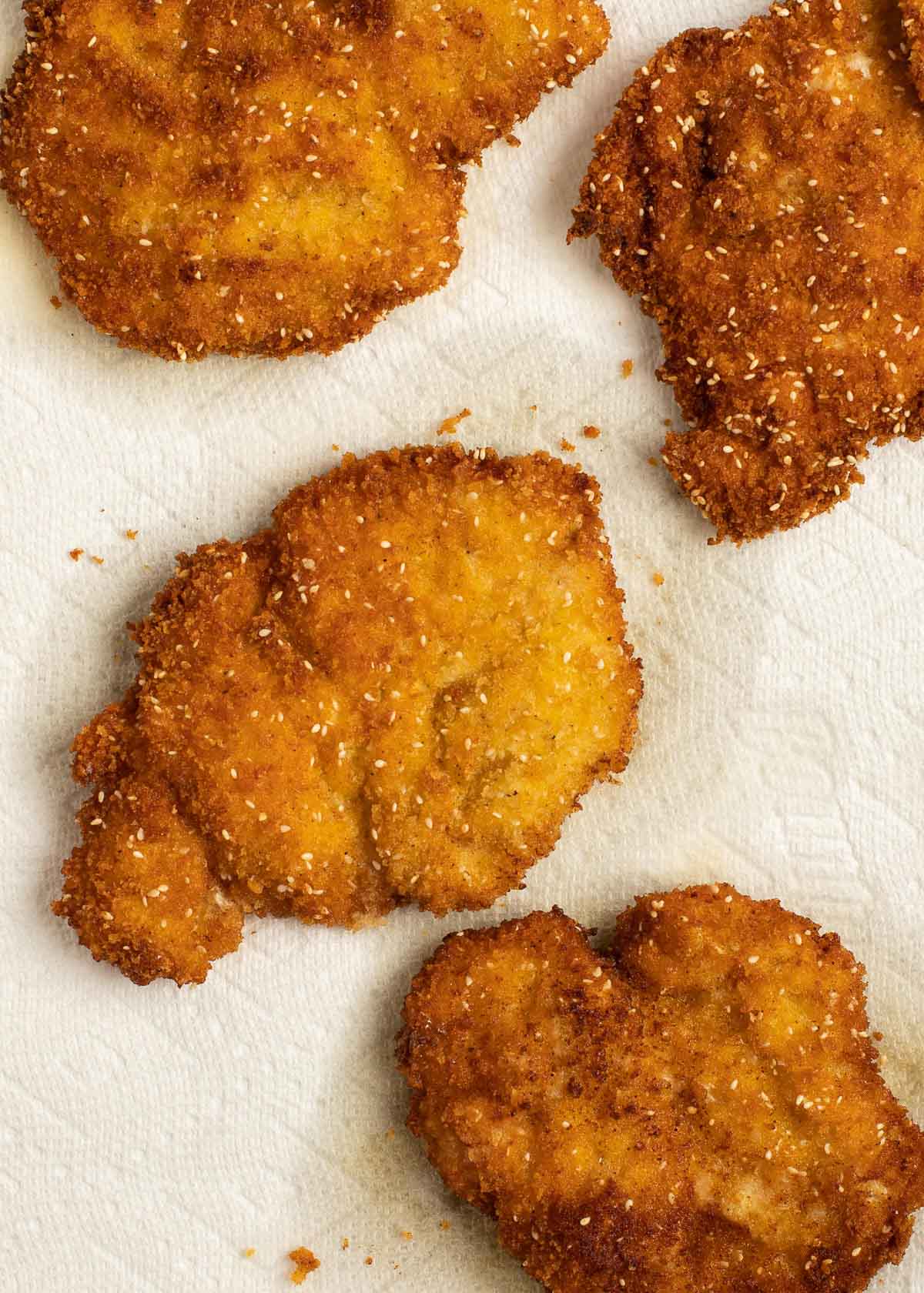 fried chicken on paper towel