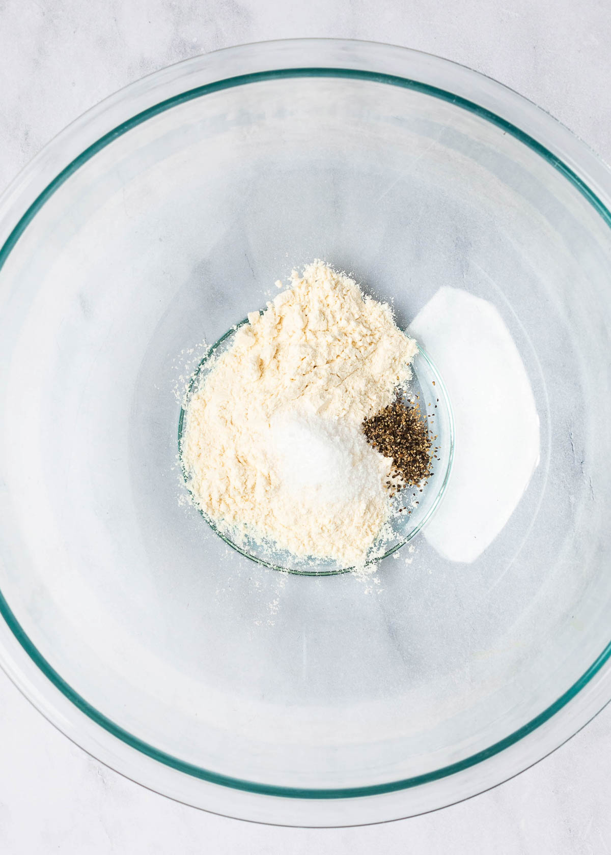 spices in a clear mixing bowl