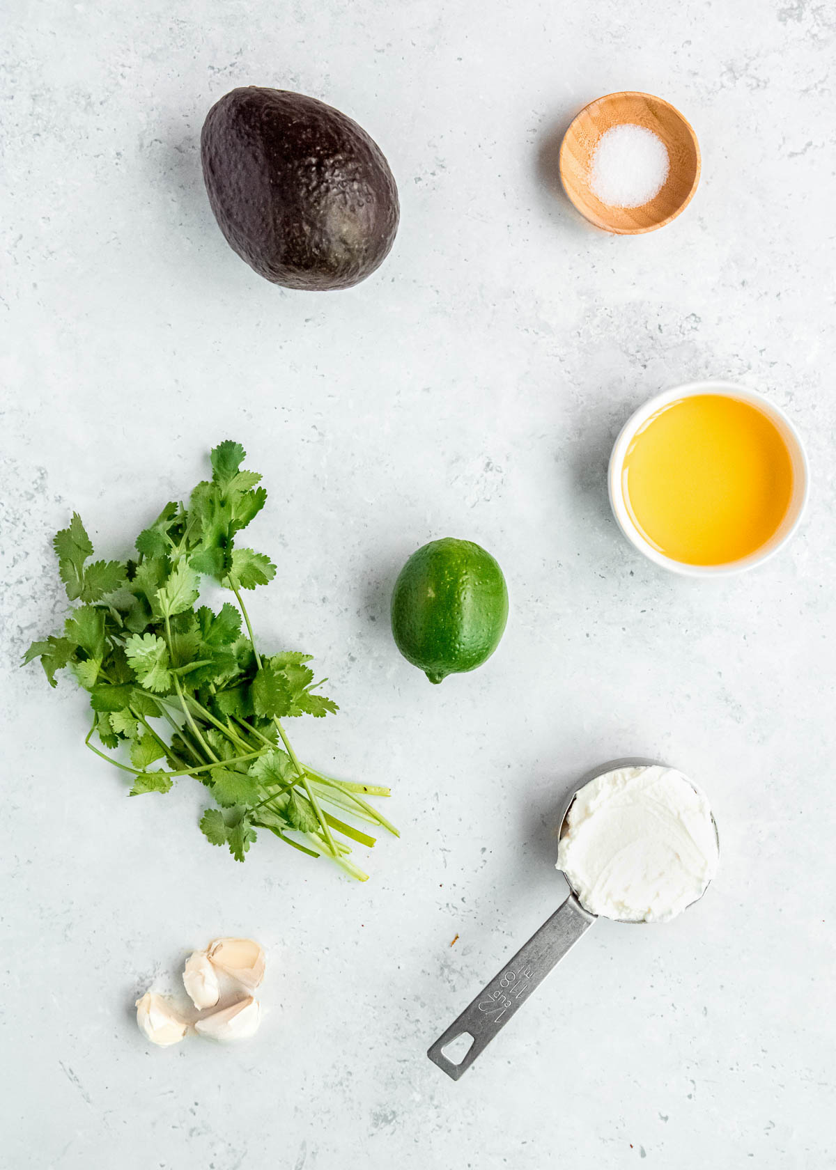 southwest chicken marinade ingredients on a white table